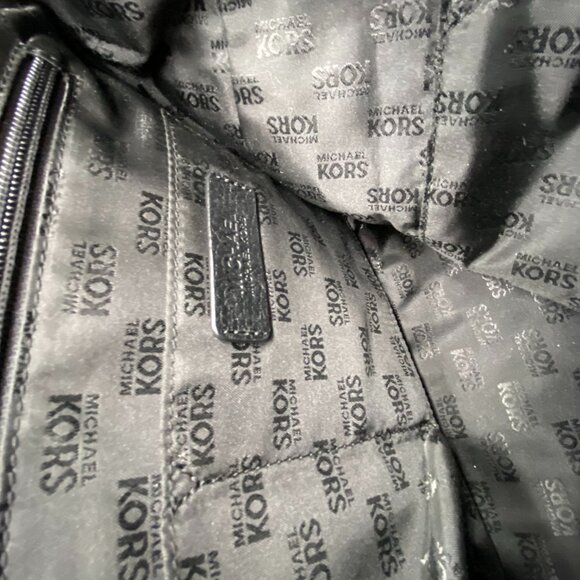 Michael Kors Bedford Black Drawstring Backpack with Gold Hardware - Picture 9 of 9